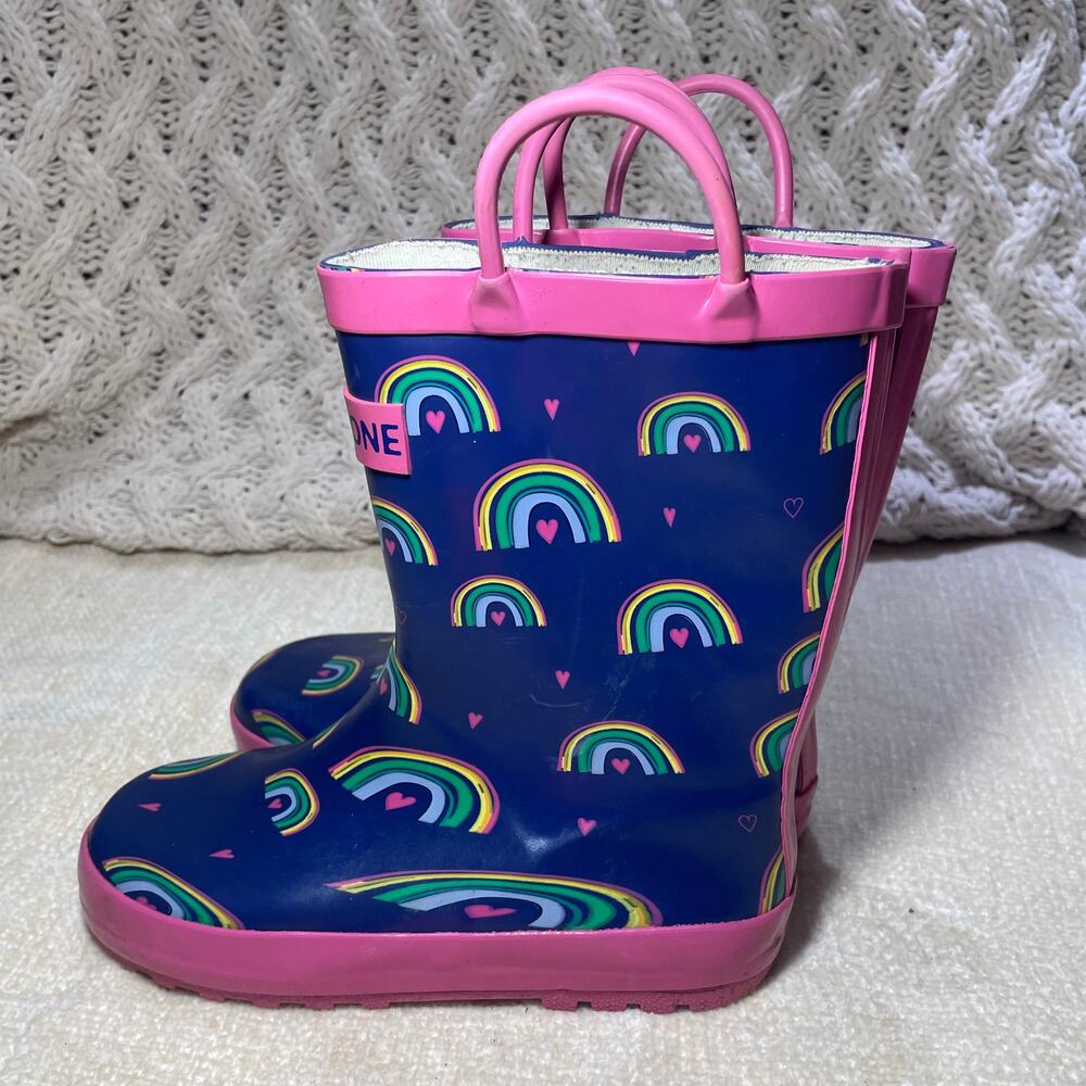 LONE CONE GIRL RAIN BOOTS RAINBOW SIZE 13